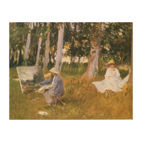 Claude Monet Painting Edge of a Wood by Sargent Wood Wall Decor