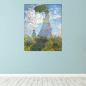 Claude Monet Painting of Lady with Parasol  Canvas Print (Insitu(Wood Floor))