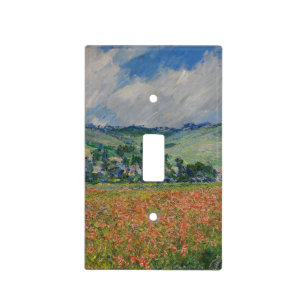 Claude Monet Painting, Poppy Field at Giverny Light Switch Cover