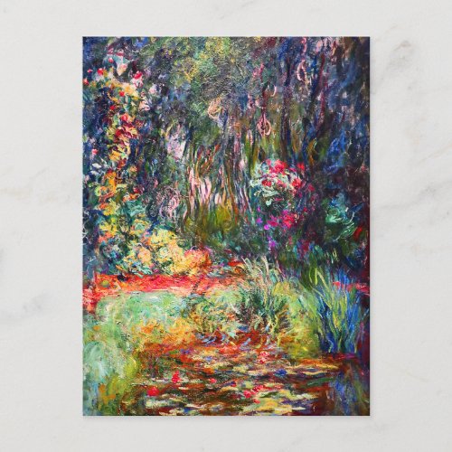 Claude Monet Painting Vintage Art Postcard