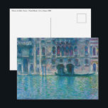 Claude Monet - Palazzo da Mula Postcard<br><div class="desc">Palazzo da Mula,  Venice - Claude Monet,  Oil on Canvas,  1908</div>