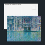 Claude Monet - Palazzo da Mula Postcard<br><div class="desc">Palazzo da Mula,  Venice - Claude Monet,  Oil on Canvas,  1908</div>