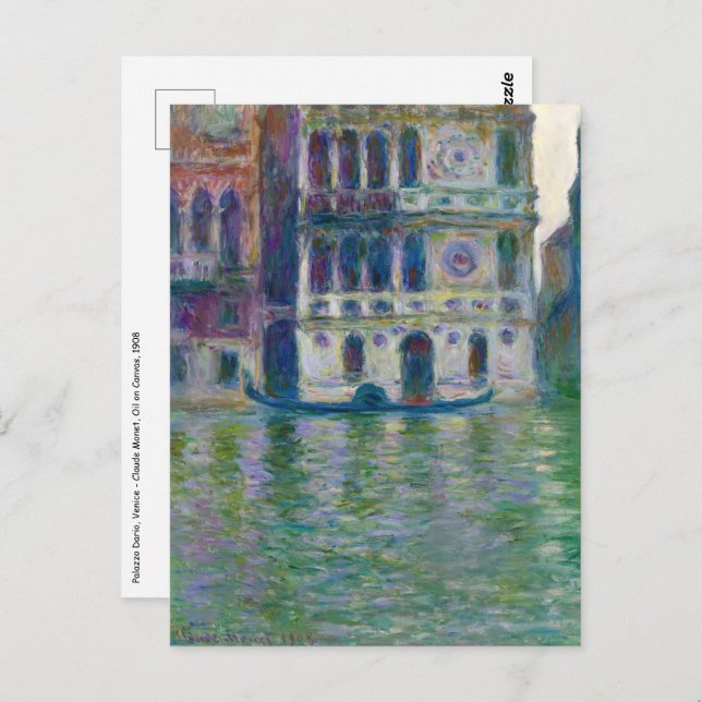 Claude Monet - Palazzo Dario Postcard (Front/Back)