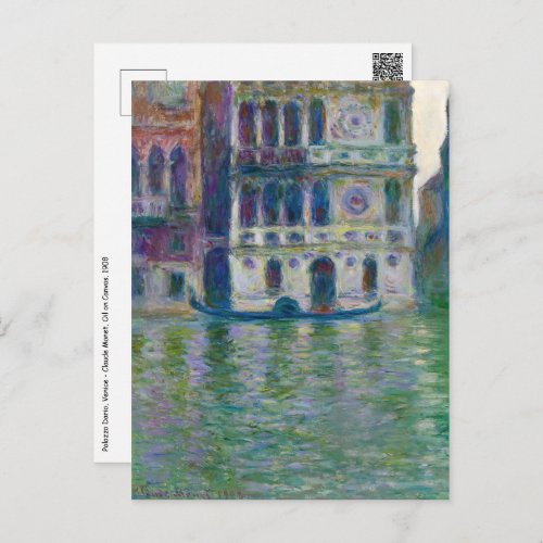 Claude Monet _ Palazzo Dario Postcard