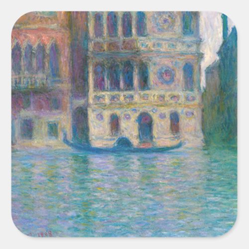 Claude Monet _ Palazzo Dario Square Sticker