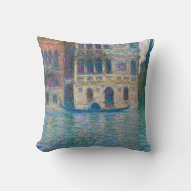 Claude Monet - Palazzo Dario Throw Pillow (Front)