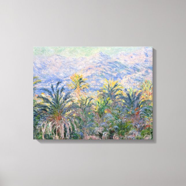 Claude Monet Palm Trees at Bordighera Canvas Print (Front)