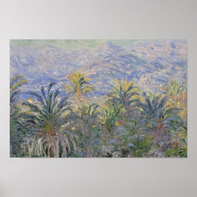 Claude Monet - Palm Trees at Bordighera Poster (Front)
