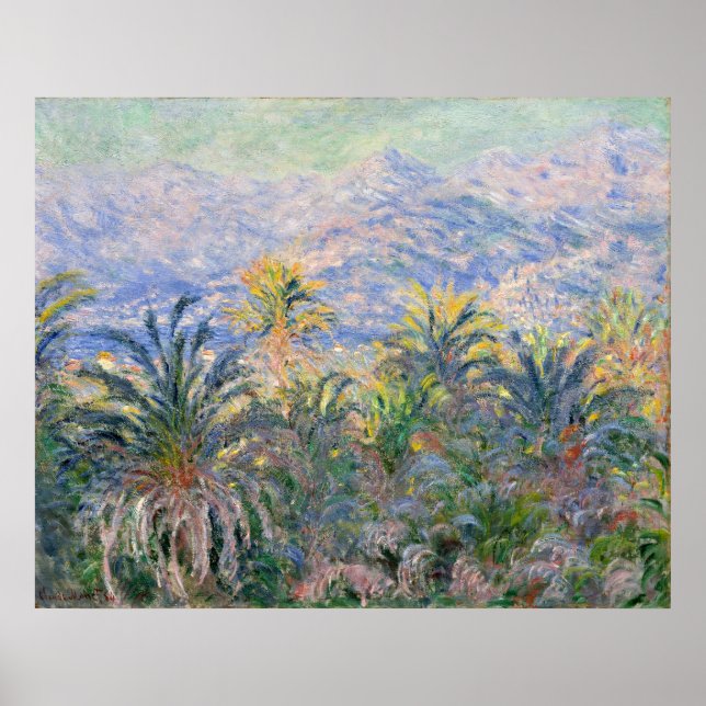 Claude Monet Palm Trees at Bordighera Poster (Front)