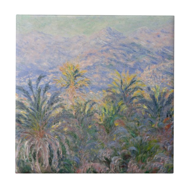 Claude Monet | Palm Trees at Bordighera Tile (Front)