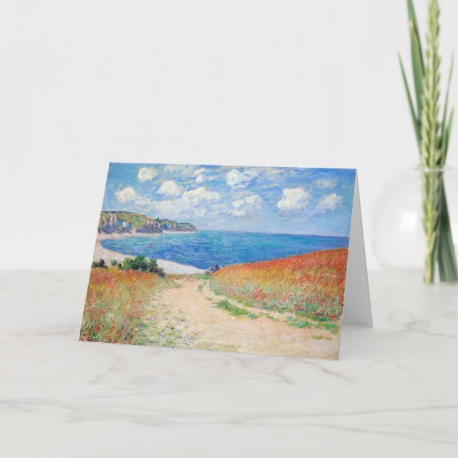 Claude Monet - Path in Wheat Fields at Pourville Card (Front)