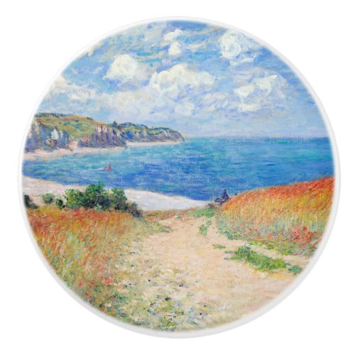 Claude Monet _ Path in Wheat Fields at Pourville Ceramic Knob