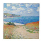 Claude Monet - Path in Wheat Fields at Pourville Ceramic Tile<br><div class="desc">Path in the Wheat Fields at Pourville (Chemin dans les blés à Pourville) - Claude Monet,  Oil on canvas,  1882</div>