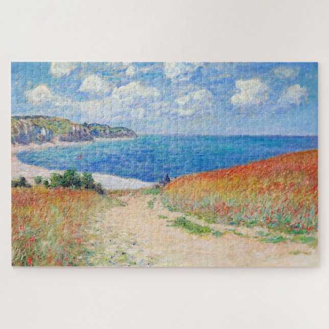 Claude Monet - Path in Wheat Fields at Pourville Jigsaw Puzzle (Horizontal)