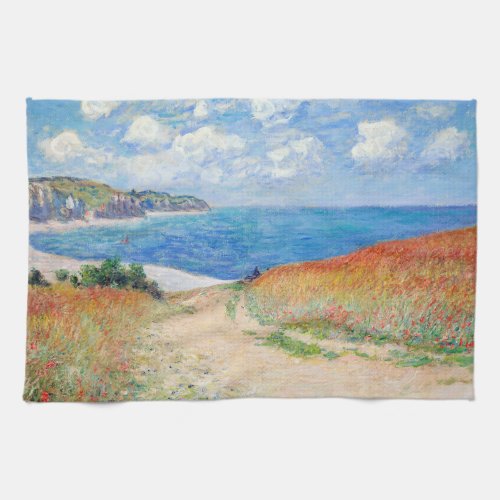 Claude Monet _ Path in Wheat Fields at Pourville Kitchen Towel