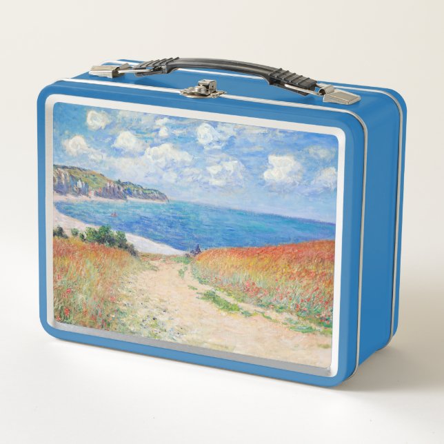 Claude Monet - Path in Wheat Fields at Pourville Metal Lunch Box (Front)