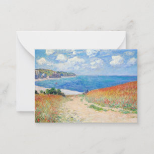 Claude Monet - Path in Wheat Fields at Pourville Note Card