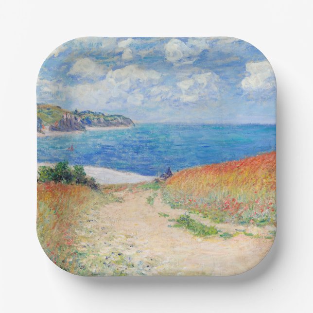 Claude Monet - Path in Wheat Fields at Pourville Paper Plates (Front)