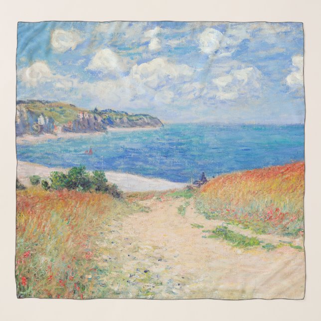 Claude Monet - Path in Wheat Fields at Pourville Scarf (Front)