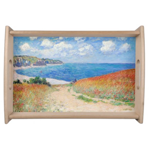 Claude Monet _ Path in Wheat Fields at Pourville Serving Tray