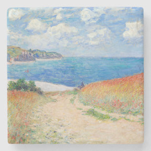 Claude Monet - Path in Wheat Fields at Pourville Stone Coaster