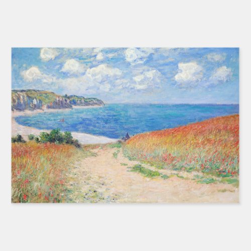 Claude Monet _ Path in Wheat Fields at Pourville Wrapping Paper Sheets