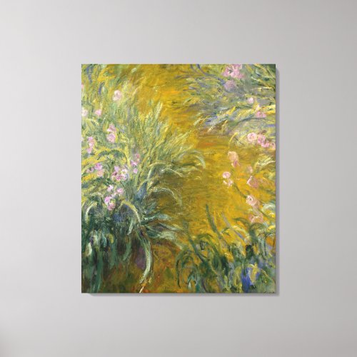 Claude Monet  Path through the Irises Canvas Print