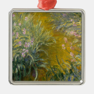 Claude Monet Path through the Irises Metal Ornament