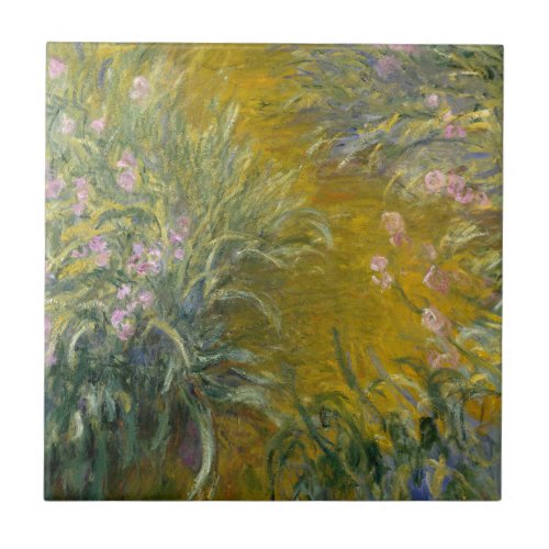 Claude Monet  Path through the Irises Tile