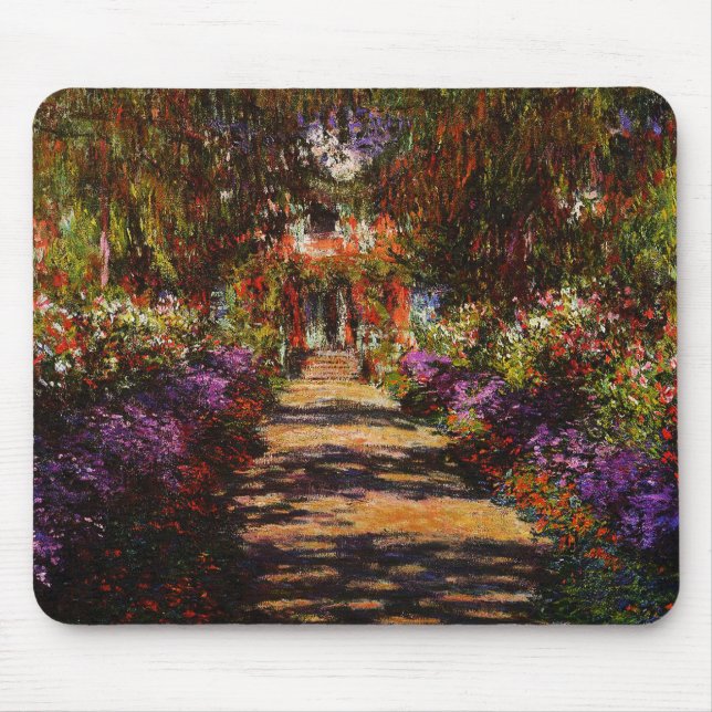 Claude Monet-Pathway in Monet's Garden at Giverny Mouse Pad (Front)