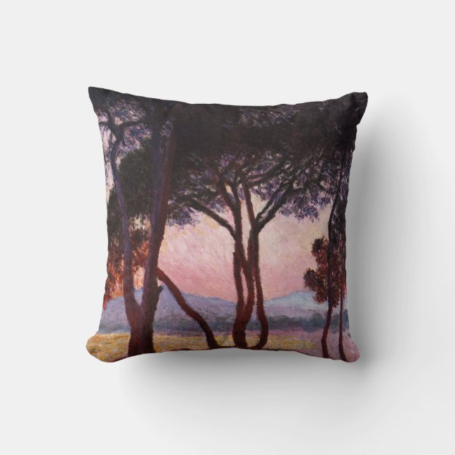 Claude Monet: Pines Throw Pillow (Front)