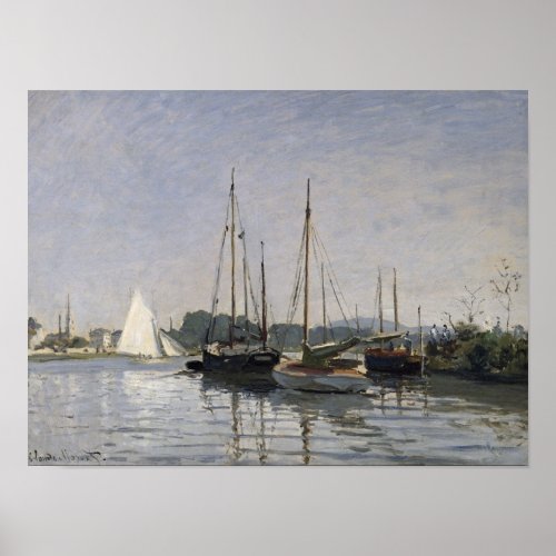 Claude Monet  Pleasure Boats Argenteuil c1872_ Poster