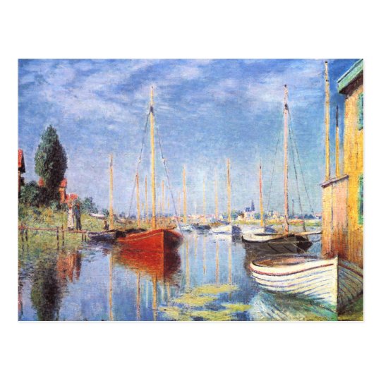 Claude Monet: Pleasure Boats at Argenteuil Postcard | Zazzle.com