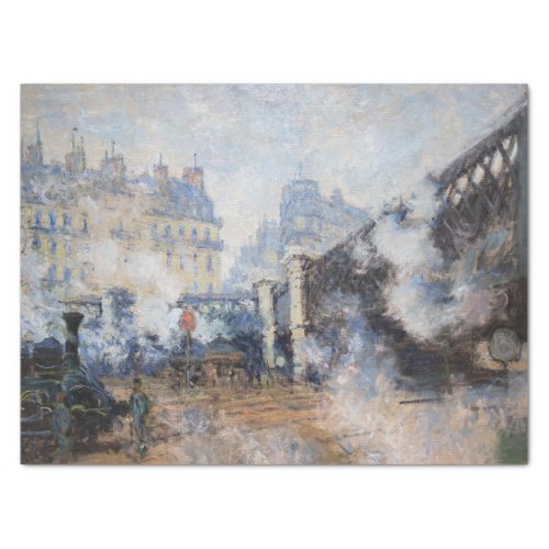 Claude Monet _ Pont de lEurope Gare Saint_Lazare Tissue Paper