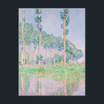 Claude Monet Poplars Pink Effect 1891 Famous Paint Postcard<br><div class="desc">Poplars Pink Effect by Claude Monet 1891 Impressionist Art French Painting Exhibit</div>