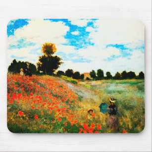 Claude Monet-Poppies at Argenteuil Mouse Pad