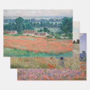 Claude Monet - Poppies Masterpieces Selection Wrapping Paper Sheets