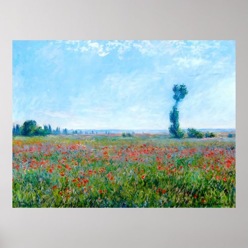 Claude Monet Poppy Field 1881 Poster