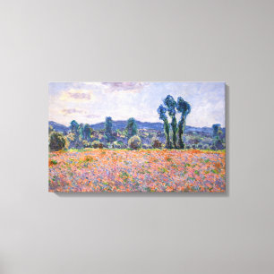 Claude Monet - Poppy Field 1890 (Giverny) Canvas Print