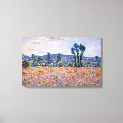Claude Monet _ Poppy Field 1890 Giverny Canvas Print