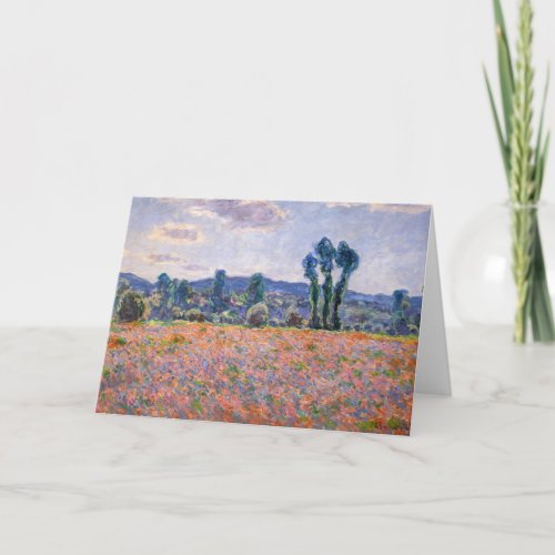 Claude Monet _ Poppy Field 1890 Giverny Card