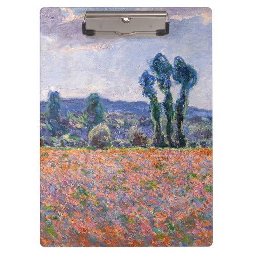 Claude Monet _ Poppy Field 1890 Giverny Clipboard