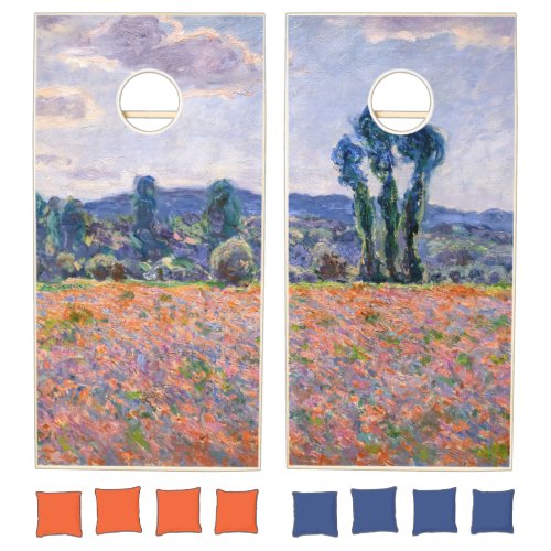 Claude Monet _ Poppy Field 1890 Giverny Cornhole Set