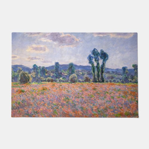 Claude Monet _ Poppy Field 1890 Giverny Doormat