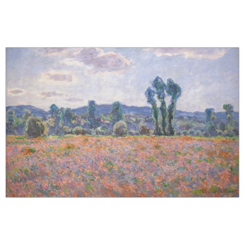 Claude Monet _ Poppy Field 1890 Giverny Fabric
