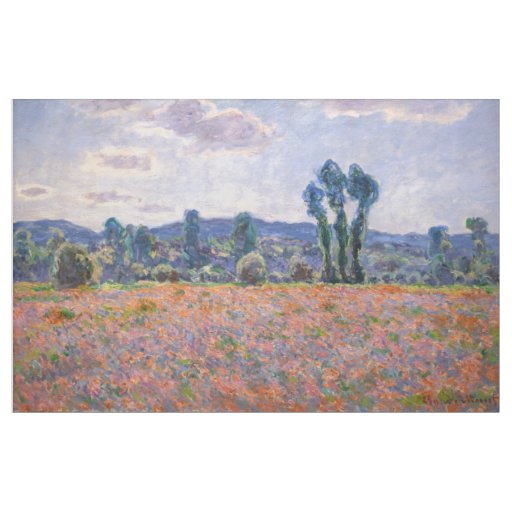 Claude Monet - Poppy Field 1890 (Giverny) Fabric