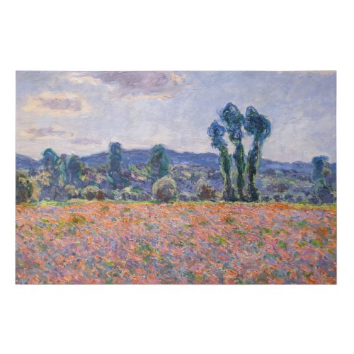 Claude Monet _ Poppy Field 1890 Giverny Faux Canvas Print