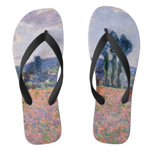 Claude Monet _ Poppy Field 1890 Giverny Flip Flops