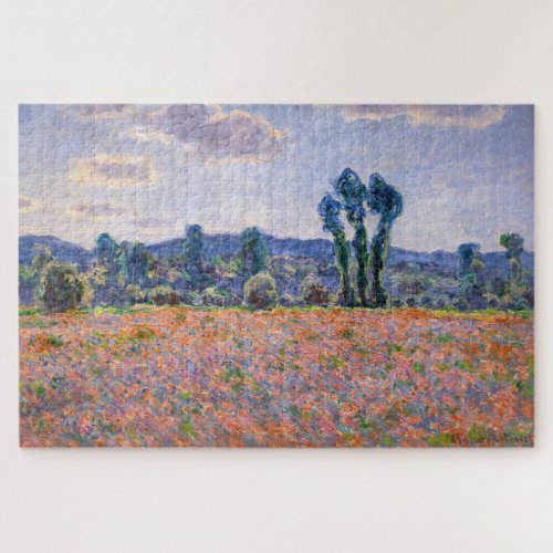 Claude Monet _ Poppy Field 1890 Giverny Jigsaw Puzzle