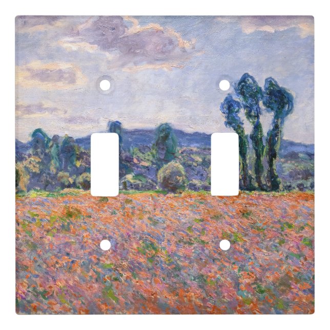 Claude Monet - Poppy Field 1890 (Giverny) Light Switch Cover (Front)